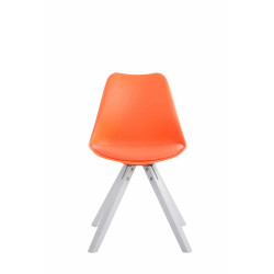Silla visita Toulouse Square Naranja,Blanco (roble)