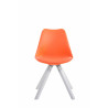 Silla visita Toulouse Square Naranja,Blanco (roble)