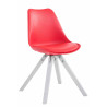 Silla visita Toulouse Square Rojo,Blanco (roble)
