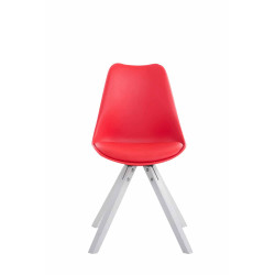 Silla visita Toulouse Square Rojo,Blanco (roble)