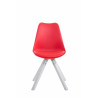 Silla visita Toulouse Square Rojo,Blanco (roble)