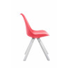Silla visita Toulouse Square Rojo,Blanco (roble)