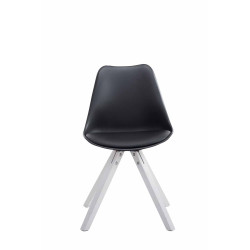 Silla visita Toulouse Square Negro,Blanco (roble)