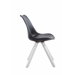 Silla visita Toulouse Square Negro,Blanco (roble)