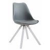 Silla visita Toulouse Square Gris,Blanco (roble)
