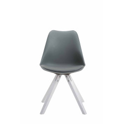 Silla visita Toulouse Square Gris,Blanco (roble)
