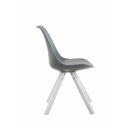 Silla visita Toulouse Square Gris,Blanco (roble)
