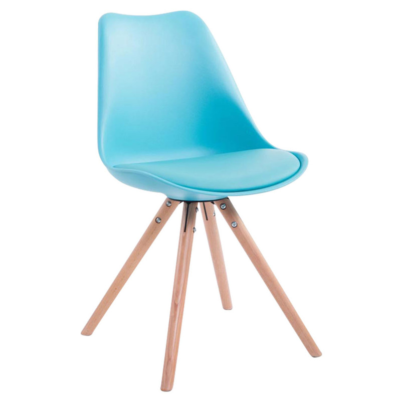 Silla visita Toulouse Rund Azul,Natural (roble)