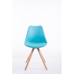 Silla visita Toulouse Rund Azul,Natural (roble)