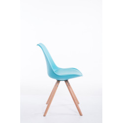 Silla visita Toulouse Rund Azul,Natural (roble)