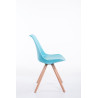 Silla visita Toulouse Rund Azul,Natural (roble)