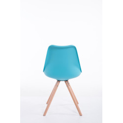 Silla visita Toulouse Rund Azul,Natural (roble)