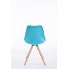 Silla visita Toulouse Rund Azul,Natural (roble)