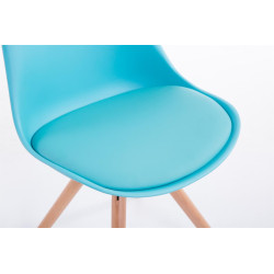 Silla visita Toulouse Rund Azul,Natural (roble)