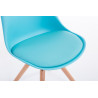 Silla visita Toulouse Rund Azul,Natural (roble)