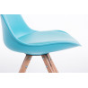 Silla visita Toulouse Rund Azul,Natural (roble)