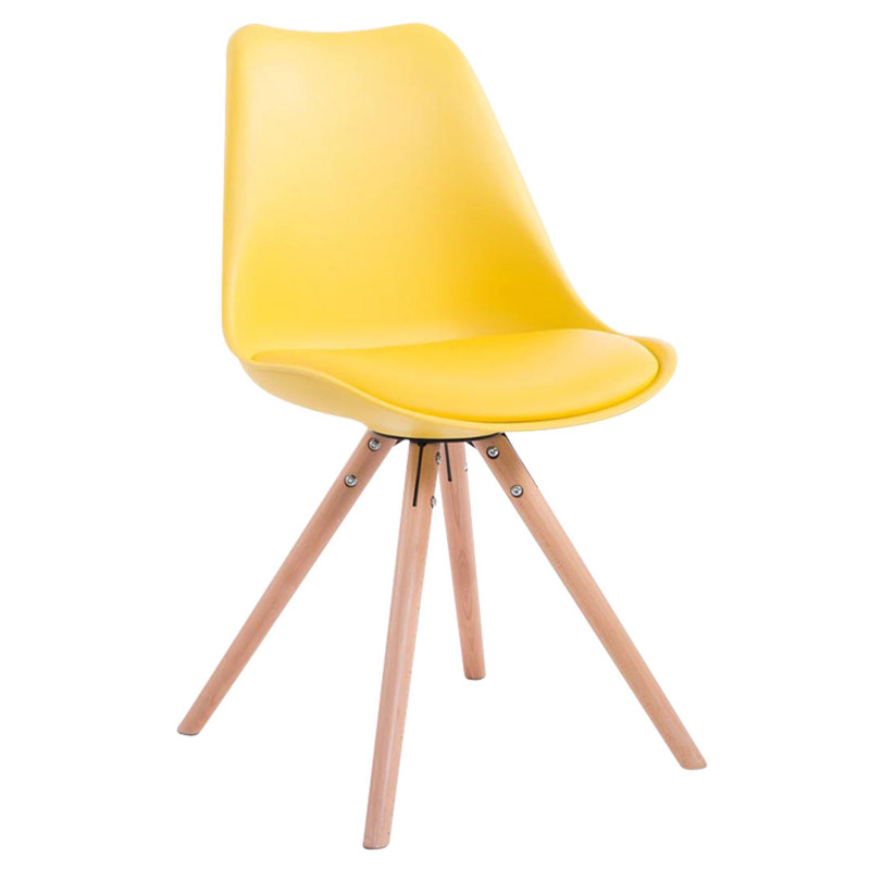 Silla visita Toulouse Rund Amarillo,Natural (roble)