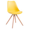 Silla visita Toulouse Rund Amarillo,Natural (roble)