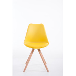 Silla visita Toulouse Rund Amarillo,Natural (roble)