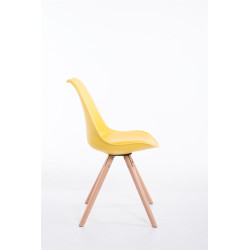 Silla visita Toulouse Rund Amarillo,Natural (roble)