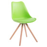 Silla visita Toulouse Rund Verde,Natural (roble)