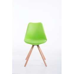 Silla visita Toulouse Rund Verde,Natural (roble)
