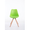 Silla visita Toulouse Rund Verde,Natural (roble)