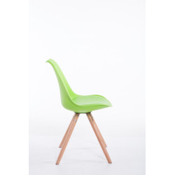 Silla visita Toulouse Rund Verde,Natural (roble)