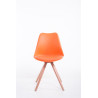 Silla visita Toulouse Rund Naranja,Natural (roble)