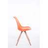 Silla visita Toulouse Rund Naranja,Natural (roble)