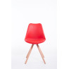 Silla visita Toulouse Rund Rojo,Natural (roble)