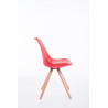 Silla visita Toulouse Rund Rojo,Natural (roble)