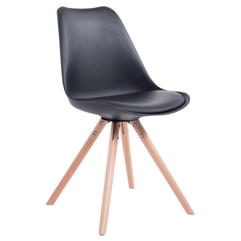 Silla visita Toulouse Rund Negro,Natural (roble)