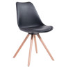 Silla visita Toulouse Rund Negro,Natural (roble)