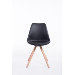 Silla visita Toulouse Rund Negro,Natural (roble)