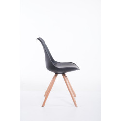 Silla visita Toulouse Rund Negro,Natural (roble)