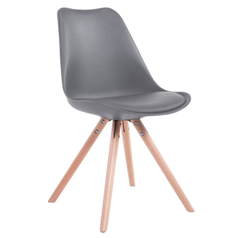 Silla visita Toulouse Rund Gris,Natural (roble)