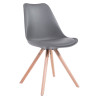 Silla visita Toulouse Rund Gris,Natural (roble)
