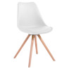 Silla visita Toulouse Rund Blanco,Natural (roble)