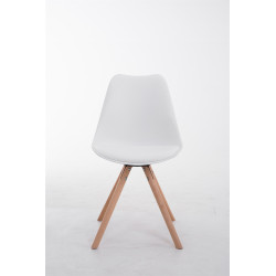 Silla visita Toulouse Rund Blanco,Natural (roble)