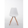 Silla visita Toulouse Rund Blanco,Natural (roble)