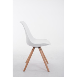 Silla visita Toulouse Rund Blanco,Natural (roble)