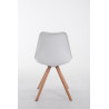 Silla visita Toulouse Rund Blanco,Natural (roble)
