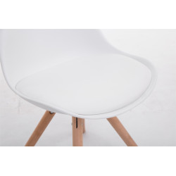 Silla visita Toulouse Rund Blanco,Natural (roble)