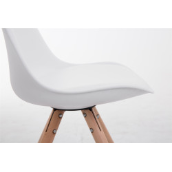 Silla visita Toulouse Rund Blanco,Natural (roble)