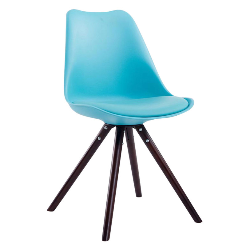 Silla visita Toulouse Rund Azul,Cappuccino (roble)