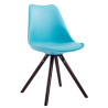 Silla visita Toulouse Rund Azul,Cappuccino (roble)