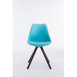 Silla visita Toulouse Rund Azul,Cappuccino (roble)