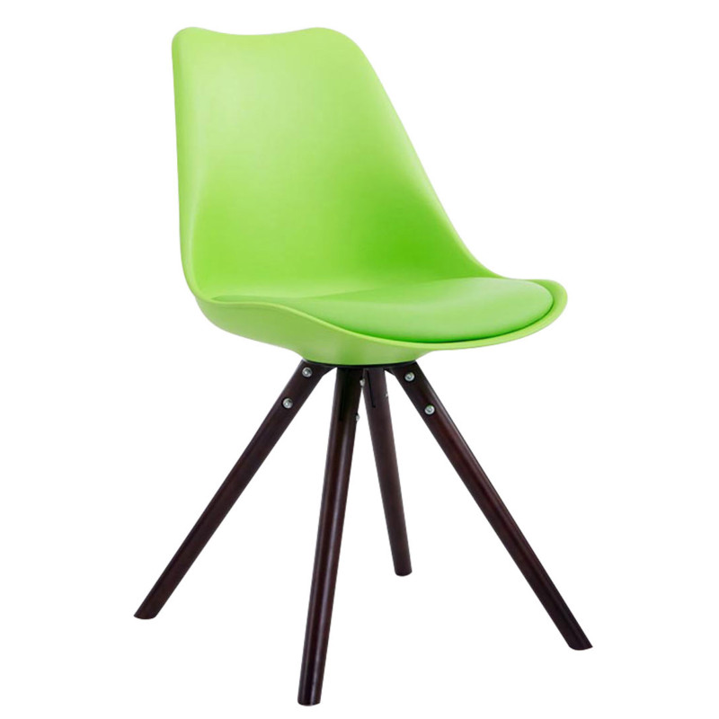 Silla visita Toulouse Rund Verde,Cappuccino (roble)