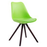 Silla visita Toulouse Rund Verde,Cappuccino (roble)